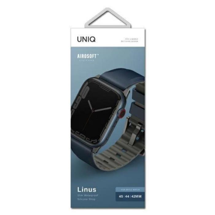 UNIQ - Uniq Apple Watch 4/5/6/7/8/SE/SE2/Ultra (45/44/42mm) Armband Silicon - Blå