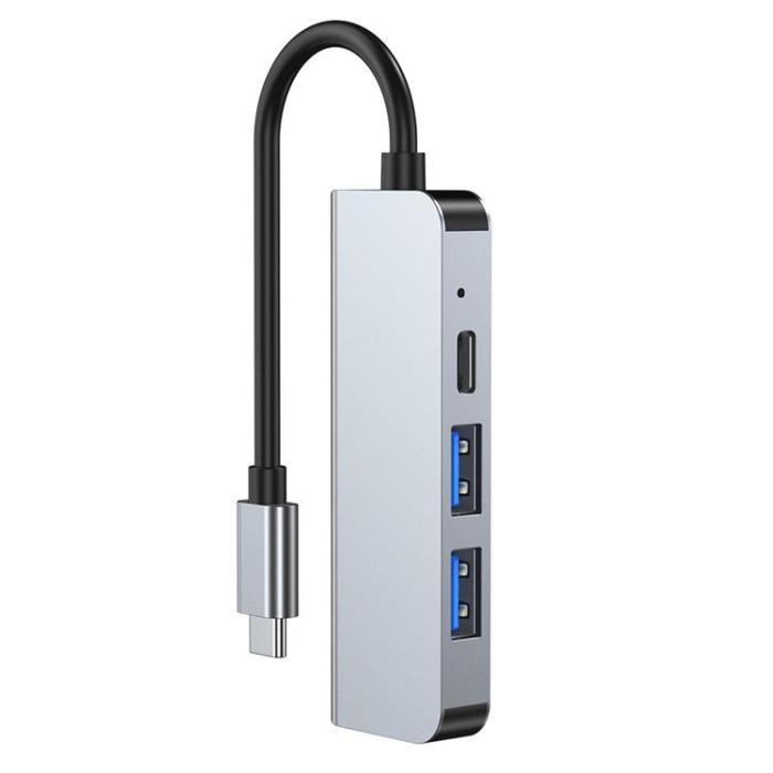 Tech-Protect - Tech-Protect V2-Hub Adapter 4in1 - Grå
