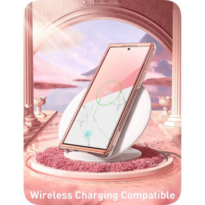 SupCase - Supcase Galaxy S23 Ultra Skal Cosmo Marble - Rosa