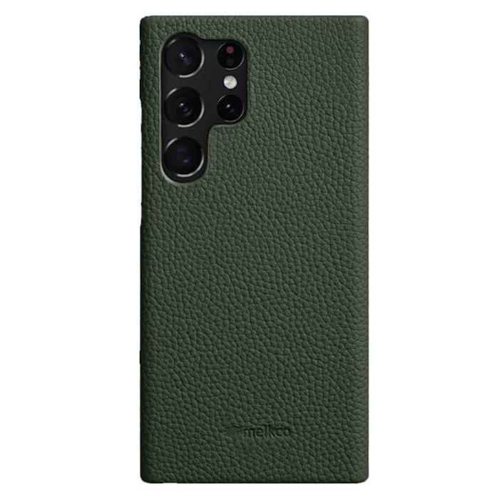 Melkco - MELKCO Mobilskal för Samsung Galaxy S23 Ultra, Äkta läder, Grön
