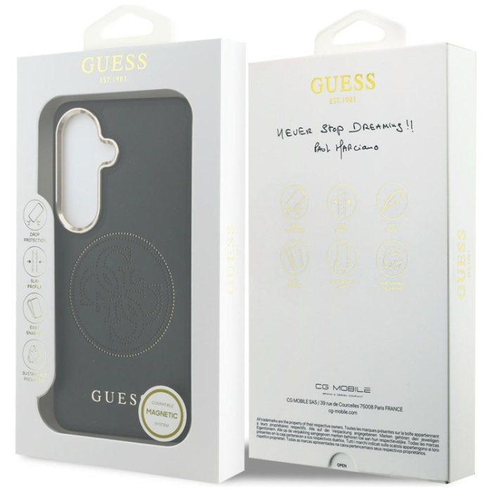Guess - Guess Mobilskal För Galaxy S26 MagSafe Perforated Logo - Svart