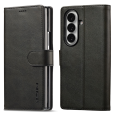 LC.imeeke - Lc.Imeeke Galaxy Z Fold 7 Plånboksfodral Calf Läder - Svart