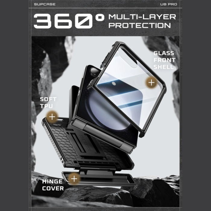SupCase - SupCase Galaxy Z Flip 7 Mobilskal Unicorn Beetle Pro - Svart