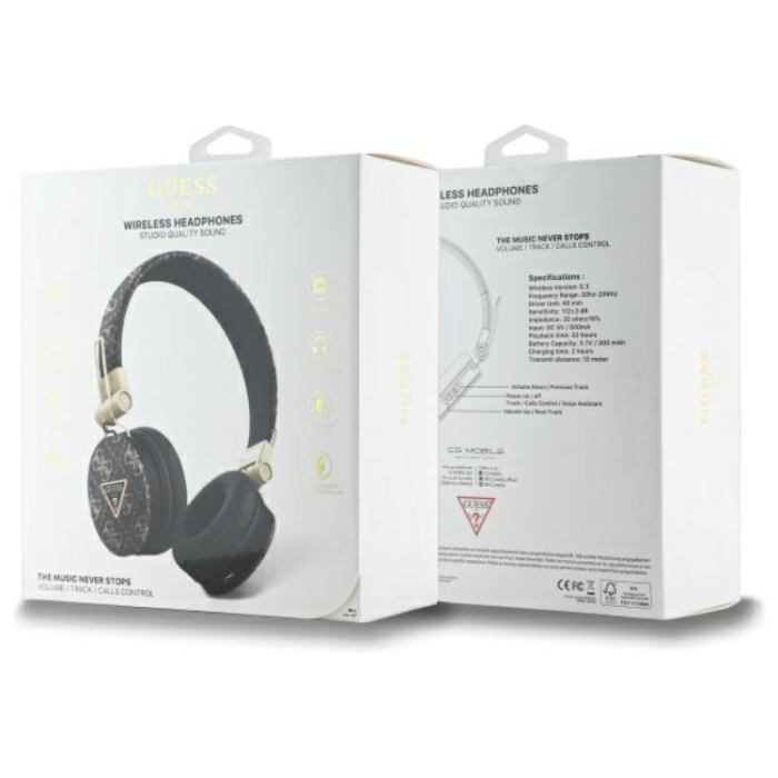 Guess - Guess Bluetooth On-Ear ENC Hörlurar 4G Triangle Round Shape