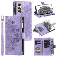 OEM - Samsung Galaxy S26 Pl&aring;nboksfodral Mandala Blomm&ouml;nster Konstl&auml;der - Lila