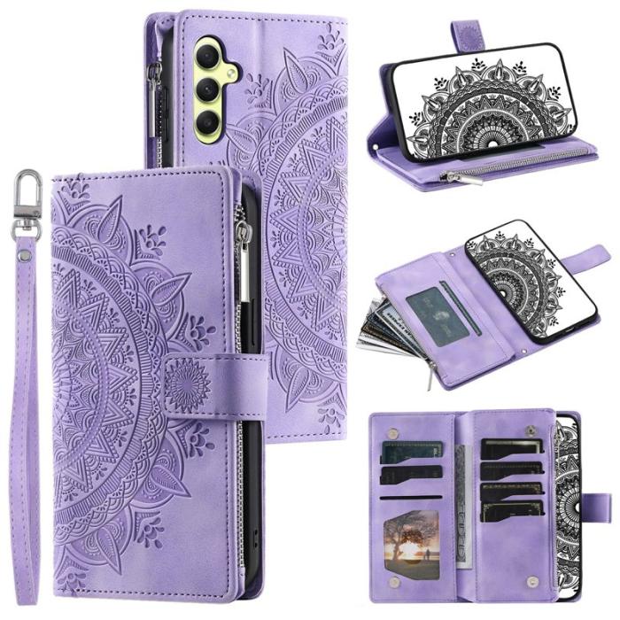 OEM - Samsung Galaxy S26 Plånboksfodral Mandala Blommönster Konstläder - Lila