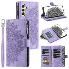 OEM - Samsung Galaxy S26 Pl&aring;nboksfodral Mandala Blomm&ouml;nster Konstl&auml;der - Lila