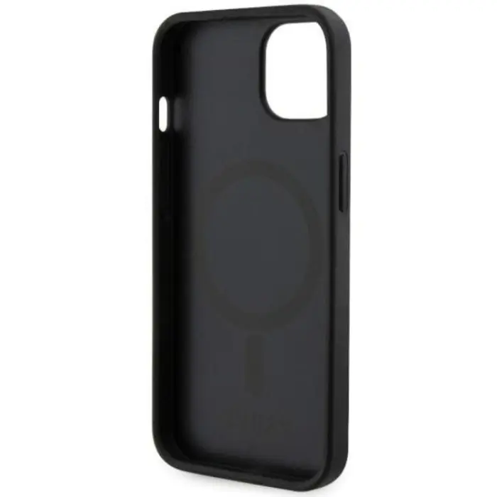 Guess - Guess iPhone 14 Mobilskal MagSafe GCube Stripes - Svart