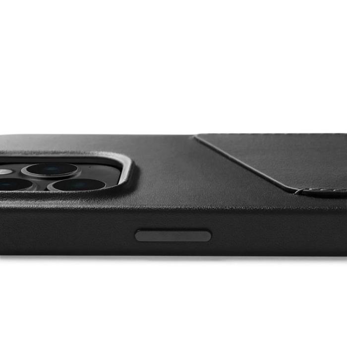 Mujjo - Mujjo iPhone 14 Pro Skal Korthållare Full Läder - Svart