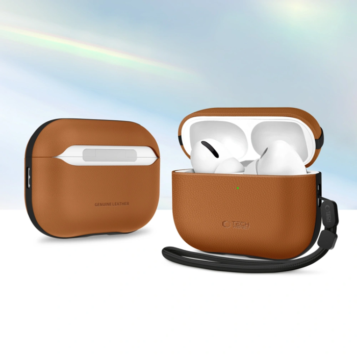 Tech-Protect - Tech-Protect Apple Airpods Pro 3 Skal Natural Fit - Brun