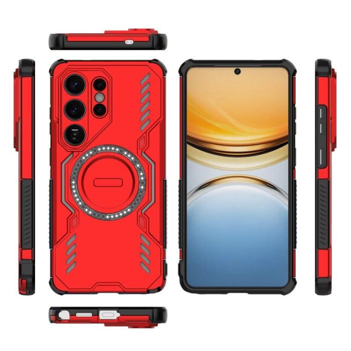 WANLONFENG - WANLONFENG Mobilskal till Samsung Galaxy S26 Ultra PC TPU DJ Series - Röd