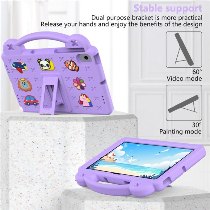 OEM - Galaxy Tab A8 10.5 (2021) Skal EVA Shockproof Kickstand - Lila
