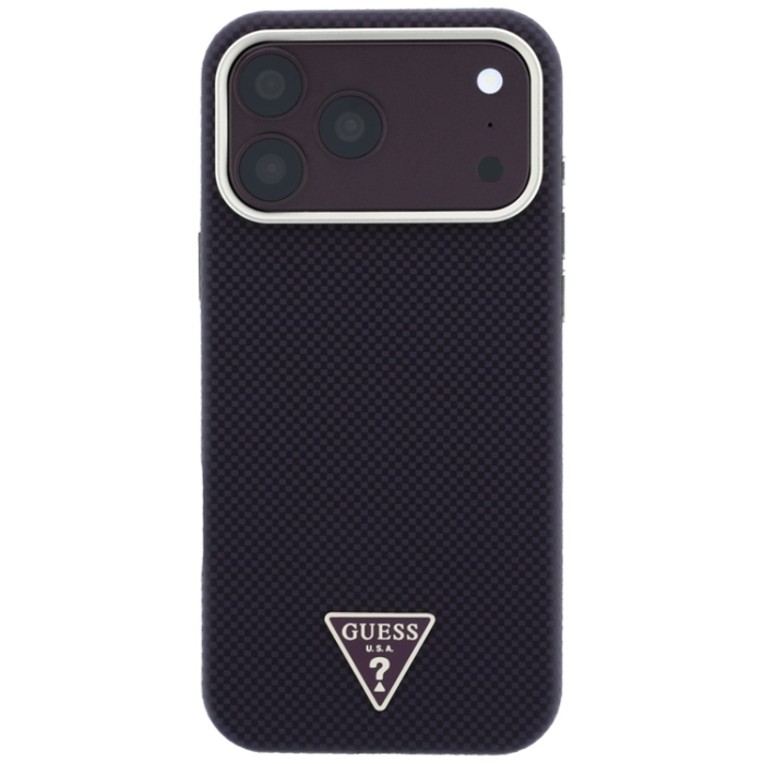 Guess - Guess Mobilskal För iPhone 18 Pro Max/17 Pro Max Magsafe Kevlar Triangle Logo