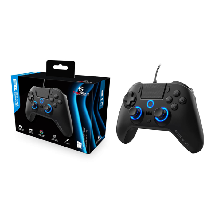 EGOGEAR - EGOGEAR Handkontroll Trådbunden USB för PS4 SC10 - Svart