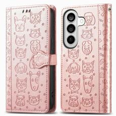 OEM - Pl&aring;nboksfodral f&ouml;r Samsung Galaxy S26 Konstl&auml;der - Ros&eacute;guld