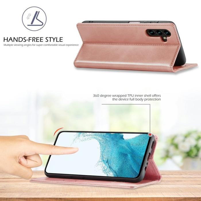 LC.imeeke - LC.IMEEKE Plånboksfodral för Samsung Galaxy S26 Konstläder - Roséguld