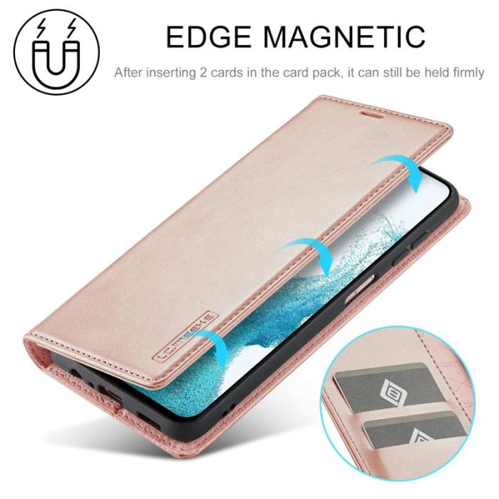 LC.imeeke - LC.IMEEKE Plånboksfodral för Samsung Galaxy S26 Konstläder - Roséguld