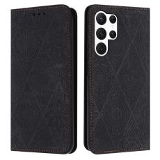 OEM - Pl&aring;nboksfodral f&ouml;r Samsung Galaxy S26 Ultra Konstl&auml;der St&auml;ll - Svart