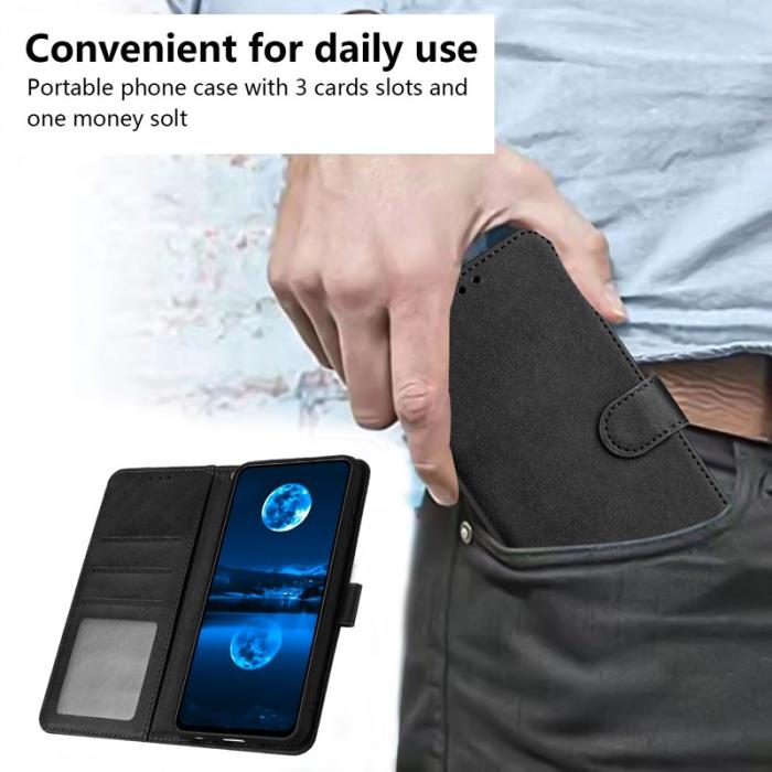 OEM - Plånboksfodral för Samsung Galaxy S26 Flip Ställ Konstläder - Svart