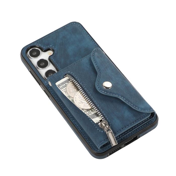 OEM - Mobilfodral för Samsung Galaxy S26 Kickstand Flera kortfack - Blå
