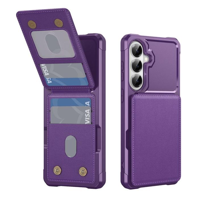 OEM - Mobilfodral för Samsung Galaxy S26 Kickstand Kortfack Konstläder - Lila
