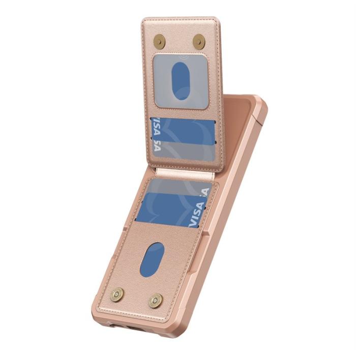 OEM - Mobilfodral för Samsung Galaxy S26 Kickstand Kortfack Konstläder - Roséguld