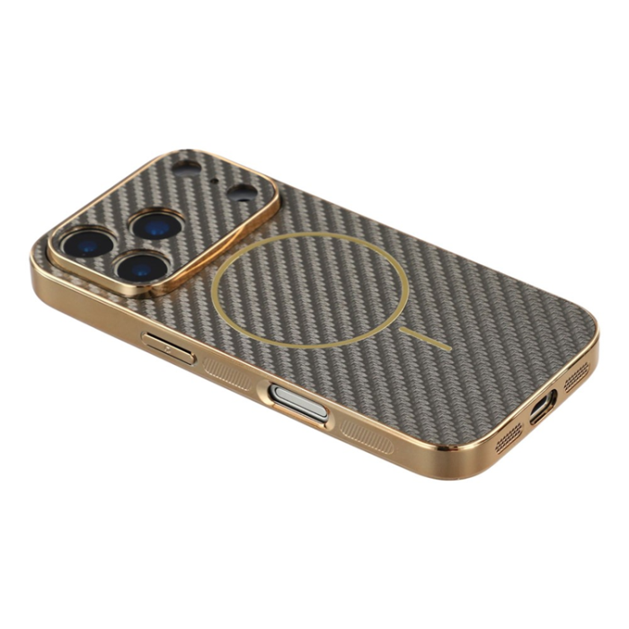 A-One Brand - iPhone 17 Pro Max Mobilskal MagSafe Carbon Fiber Electroplated