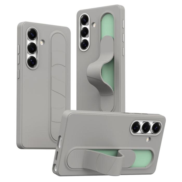 OEM - Mobilskal för Samsung Galaxy S26 Plus Kickstand PC + TPU - Titangrå