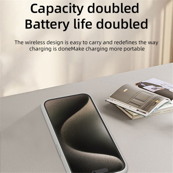 A-One Brand - iPhone 12 Mini Batteriskal 6800mAh - Vit