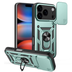 Amorus - AMORUS iPhone 17 Pro Mobilskal Med Kameralinsreglage - Grön