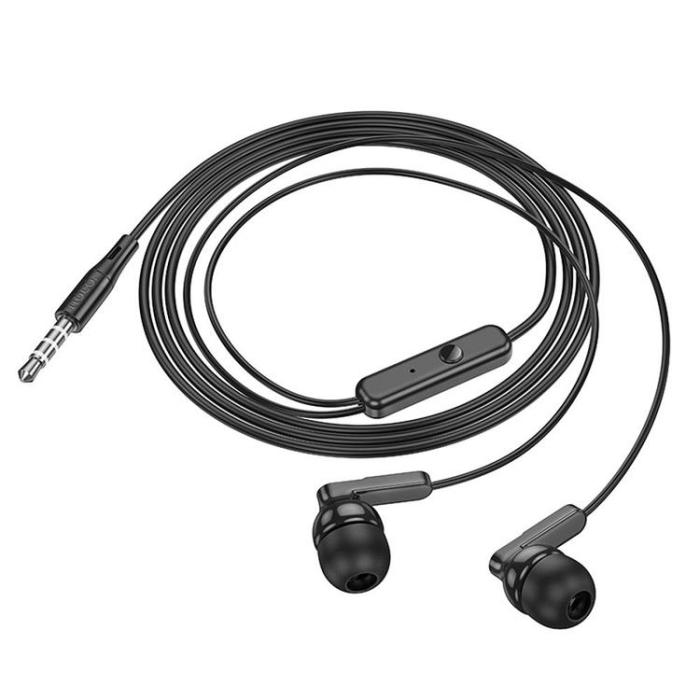 Hoco - HOCO Trådbundna Hörlurar Jack 3.5 mm med Mikrofon M121 Svart