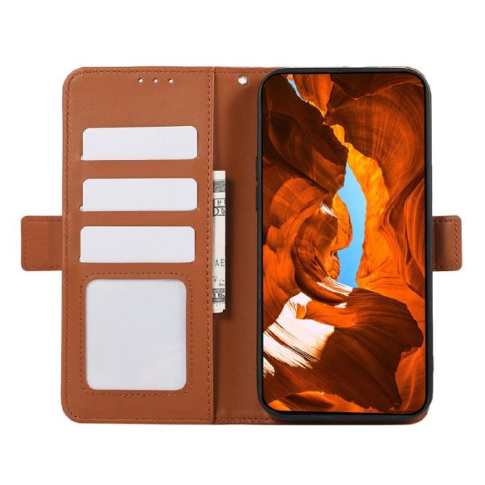 ABEEL - ABEEL Mobilskal till Samsung Galaxy A36 5G Konstläder RFID-Skydd Brun
