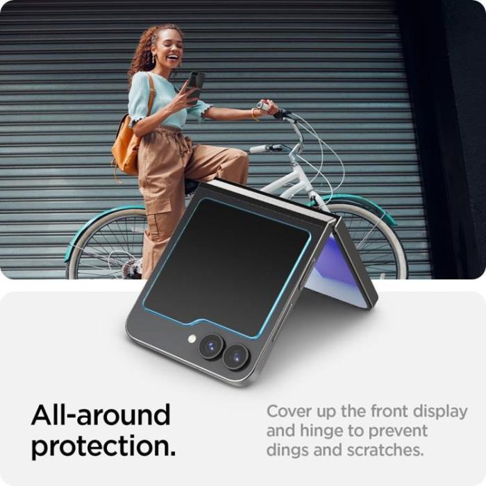 Spigen - Spigen [2-Pack] Galaxy Z Flip 5/6/7E Härdat Glas Skärmskydd 