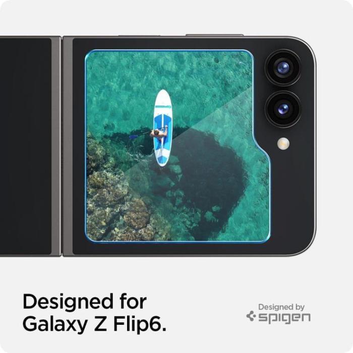 Spigen - Spigen [2-Pack] Galaxy Z Flip 5/6/7E Härdat Glas Skärmskydd 