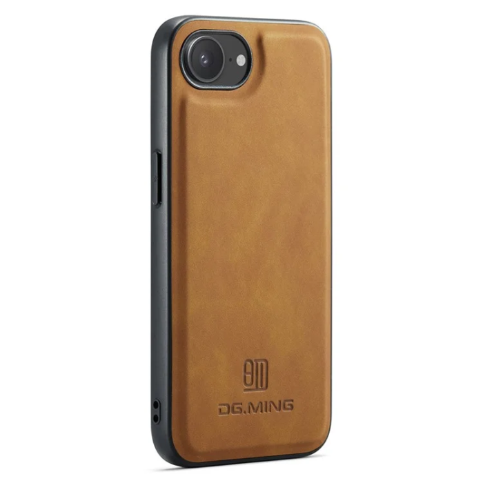 DG.MING - DG.MING iPhone 16e Mobilskal Hybrid Läder - Brun
