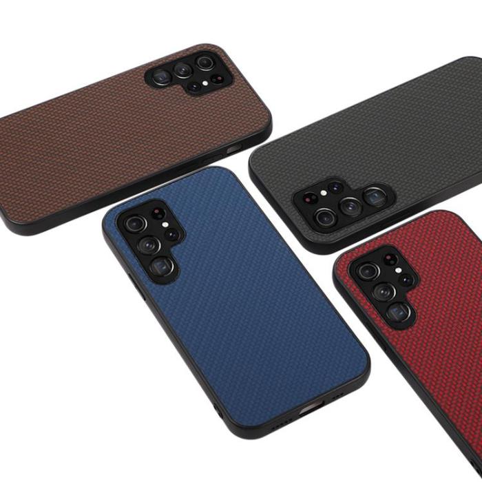 OEM - Galaxy S22 Ultra Mobilskal Carbon Fiber - Svart