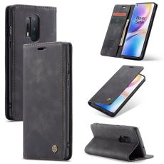 Caseme - CASEME Series Pl&aring;nboksfodral Konstl&auml;der f&ouml;r OnePlus 8 Pro - Svart