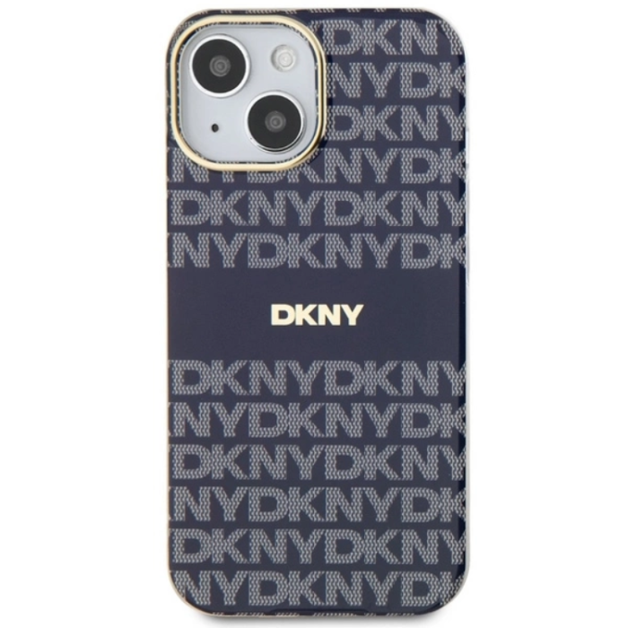 DKNY - DKNY iPhone 15/14/13 Mobilskal Magsafe IML Mono & Stripe - Blå