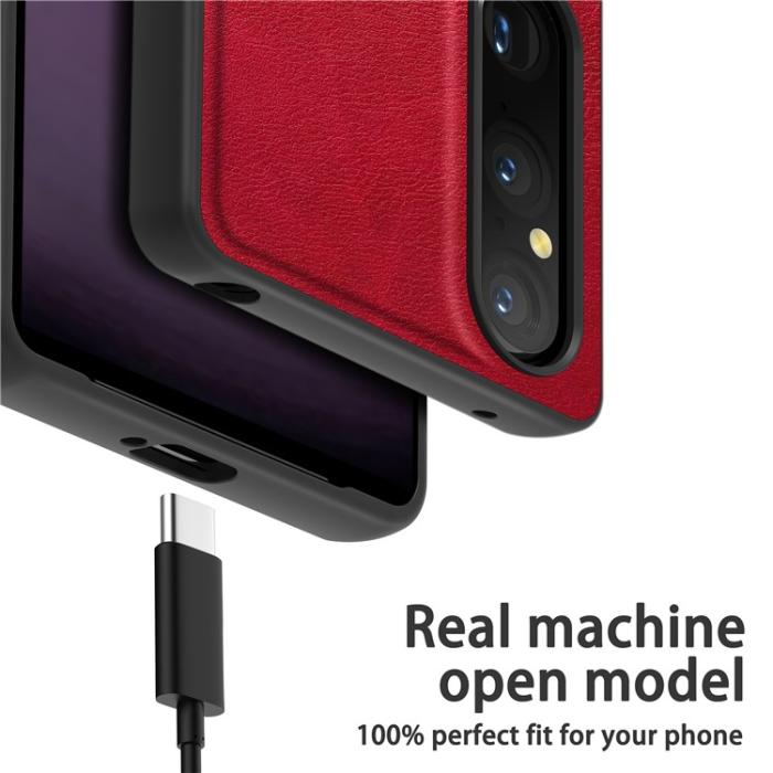 A-One Brand - Sony Xperia 10 V Mobilskal TPU PU-Läder - Röd
