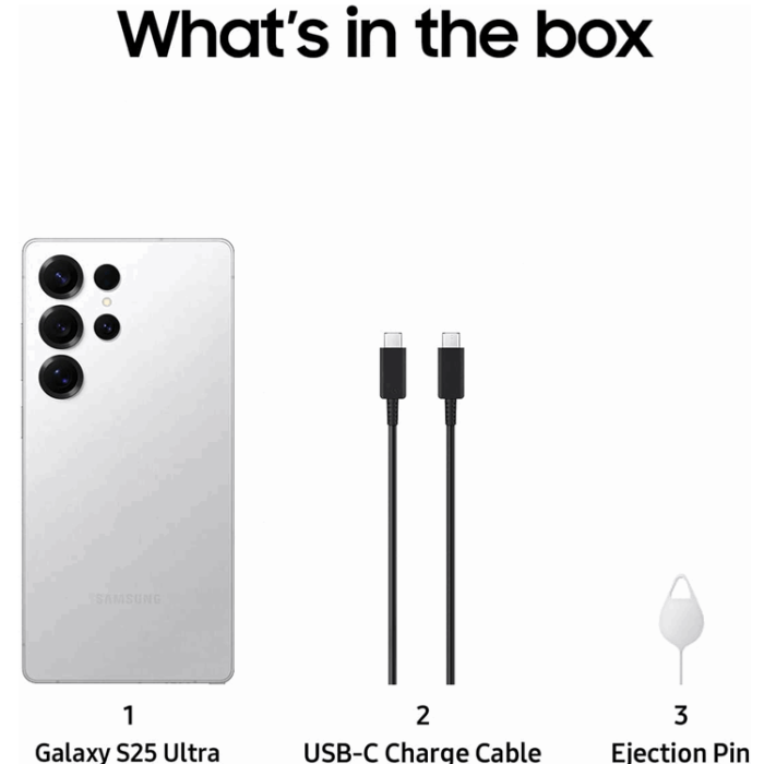 Samsung - Samsung Galaxy S25 Ultra - 12GB RAM - 256GB - Titanium Vit Silver