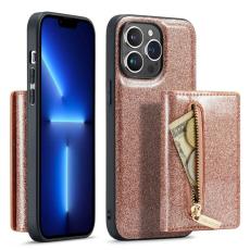 DG.MING - DG.MING M3 Series Mobilskal till iPhone 13 Pro 2-i-1 Glittrig Ros&eacute;guld