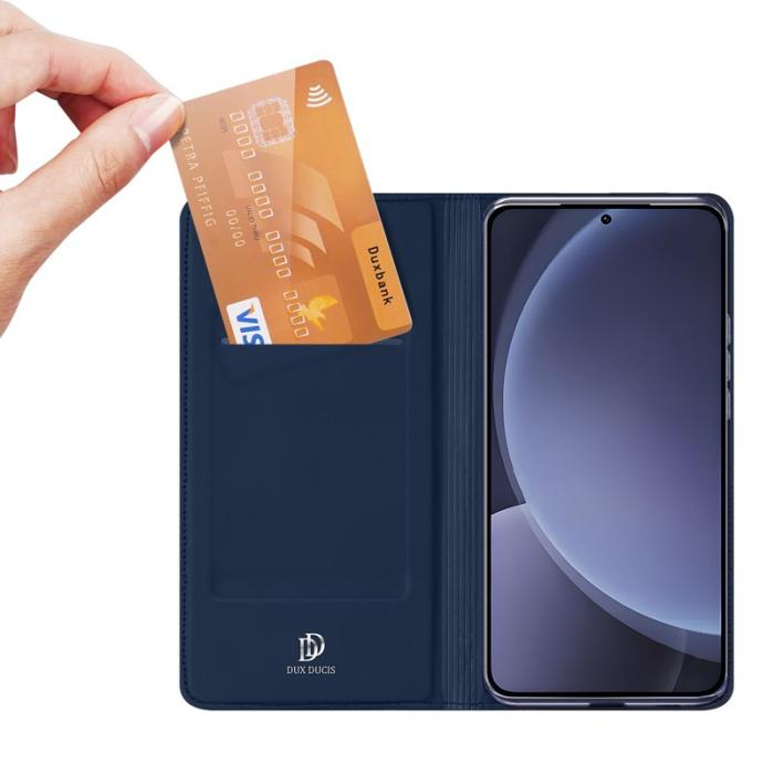 Dux Ducis - DUX DUCIS Skin Pro Series Samsung Galaxy S25 Fodral KonstLäder - Blå