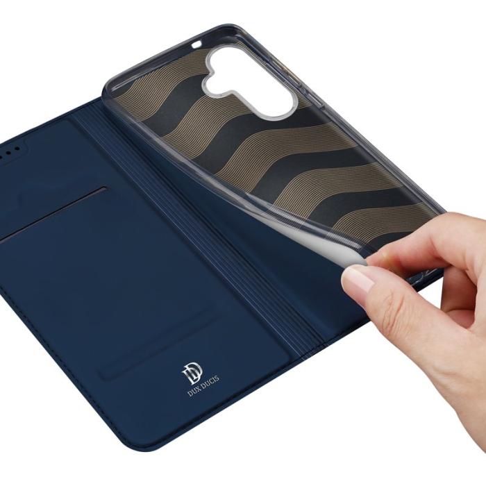 Dux Ducis - DUX DUCIS Skin Pro Series Samsung Galaxy S25 Fodral KonstLäder - Blå
