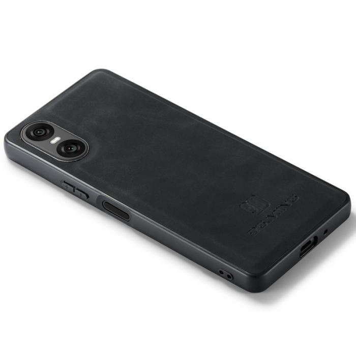 DG.MING - DG.MING Mobilskal till Sony Xperia 10 VI PU Läder + PC + TPU - Svart