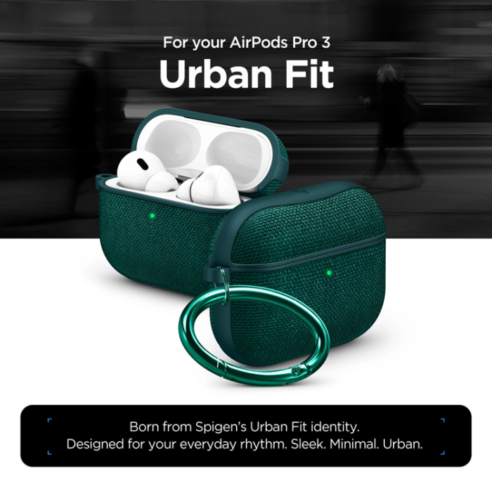 Spigen - Spigen Apple Airpods Pro 3 Skal Urban Fit - Midnight Grön