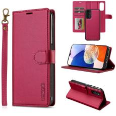 LC.imeeke - LC.IMEEKE L2 Series Samsung Galaxy A14 5G Pl&aring;nboksfodral Konstl&auml;der - R&ouml;d
