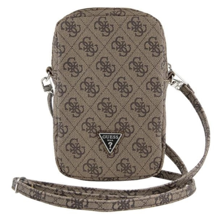 Guess - Guess Mobilväska Zip 4G Triangle - Brun