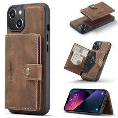 JEEHOOD - JEEHOOD Mobilskal till iPhone 13 mini &Auml;kta L&auml;der - Brun