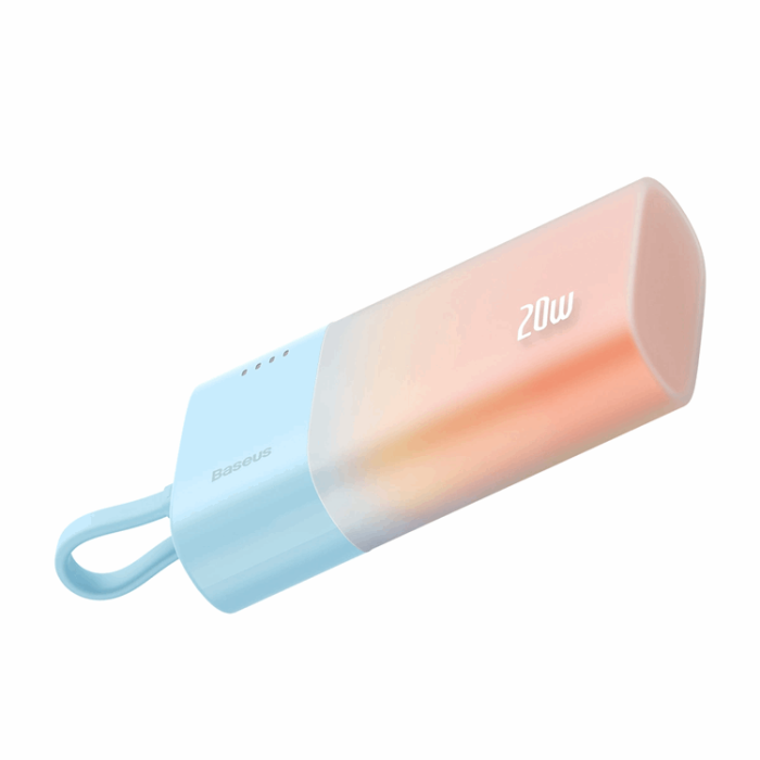 BASEUS - Baseus Powerbank 5200mAh Popsicle 20W - Blå/Orange