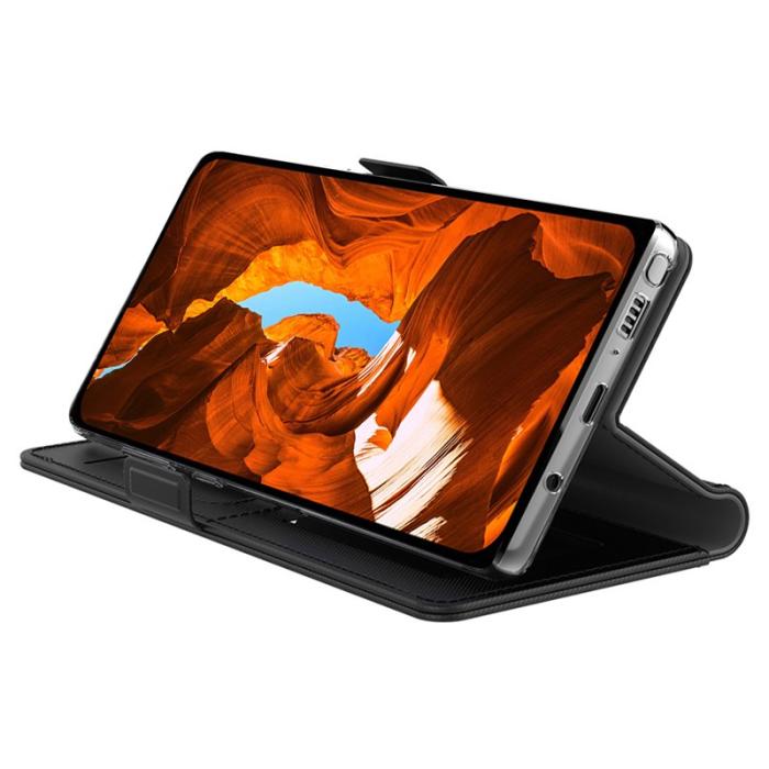 OEM - Samsung Galaxy S26 Skal PU Läder Ställ Fodral - Blå